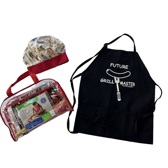 The Funny Apron Company Other - Kids Baking Set, Future Grill Master Apron & Chef’s Hat Cooking BBQ Children’s